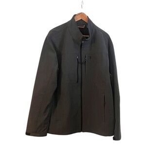 NEW Free Country Men's 4-Way Stretch Soft-shell Fleece Lined Jacket Charcoal XXL